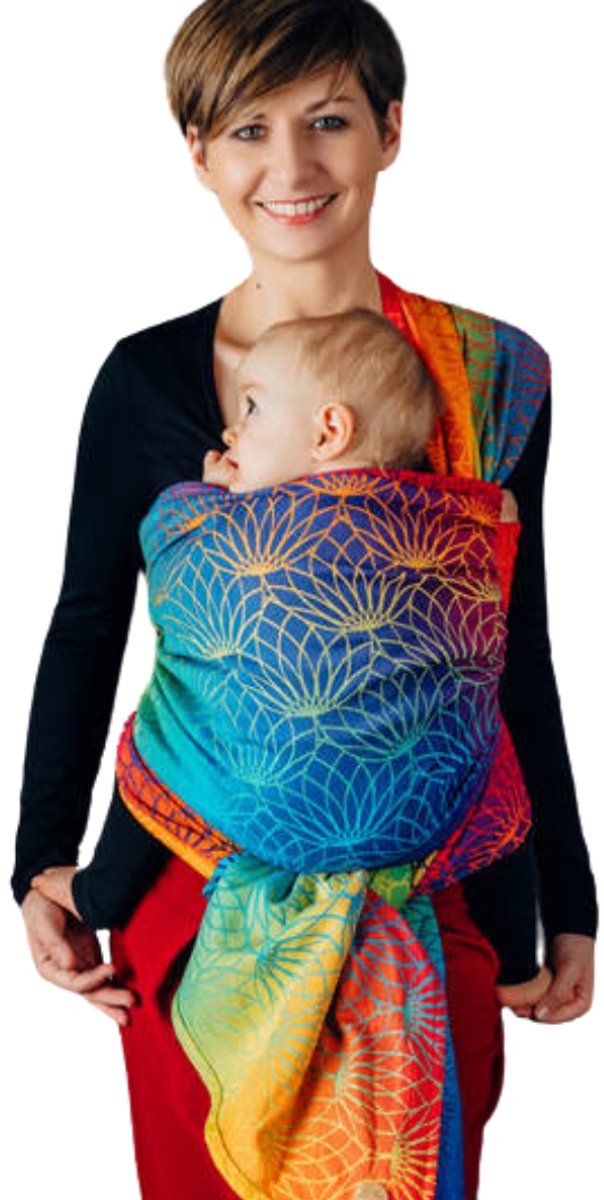 LennyLamb Geweven Draagdoek Regenboog Lotus 4.6m