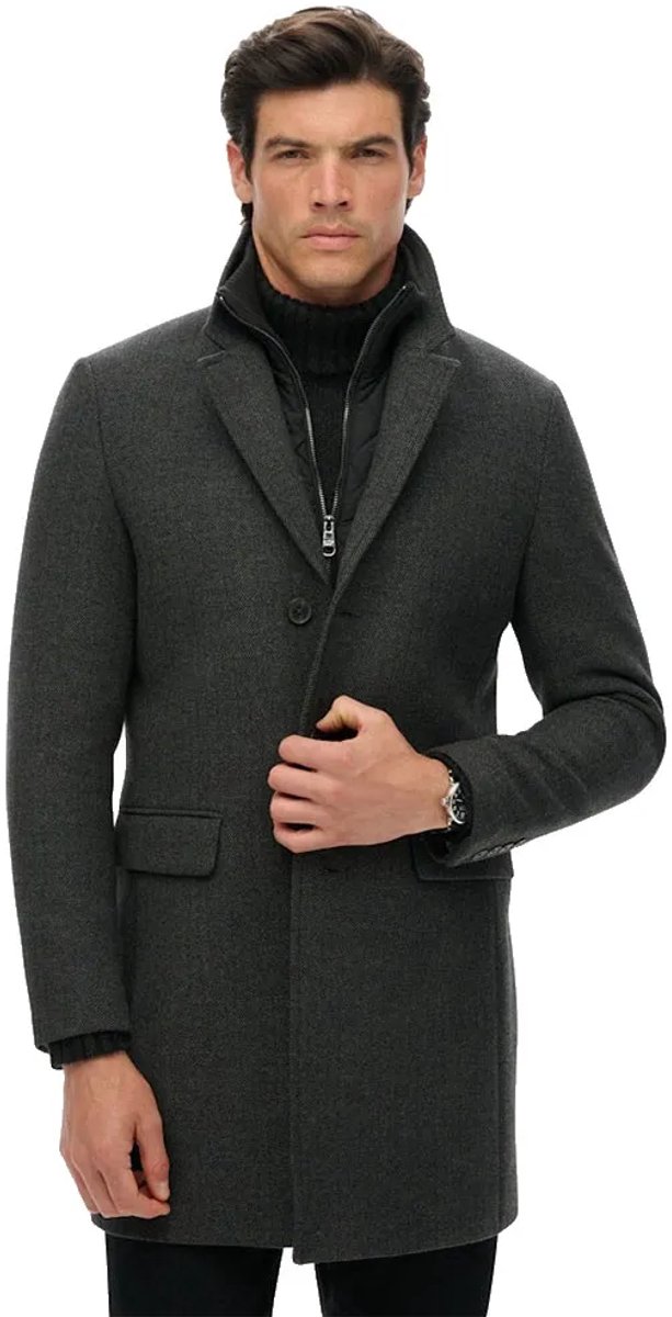Superdry Tailored Two-in-One Stadsjas Heren Jassen Grijs