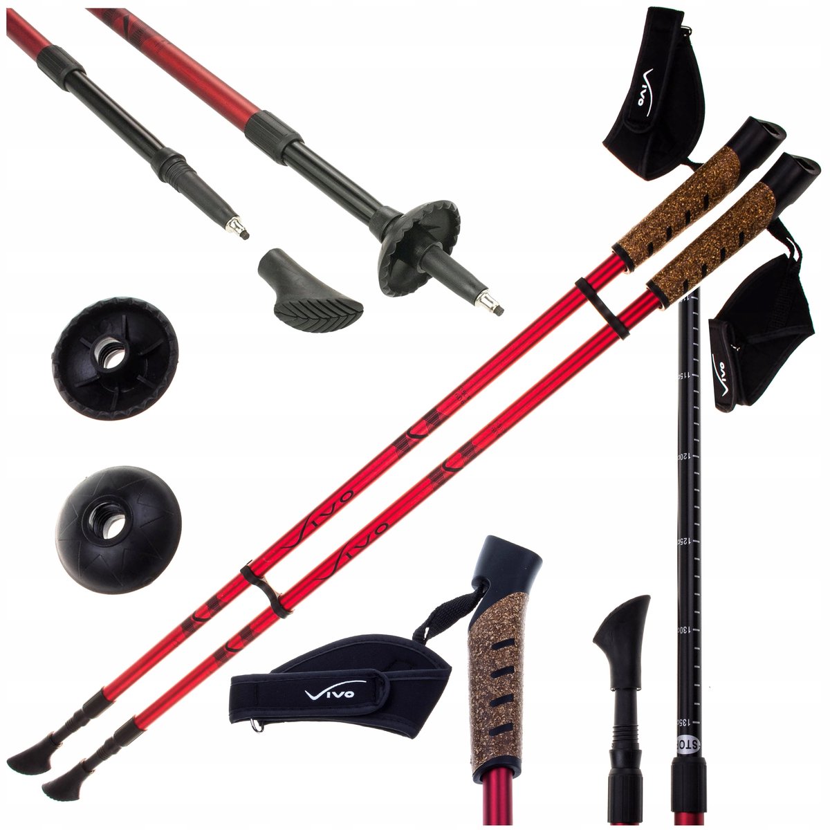 Markless Nordic Walking-stokken - Verstelbaar 82-135 cm