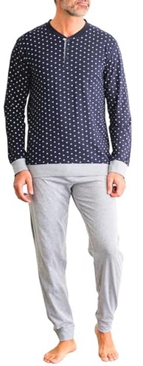 Lichte Katoenen Pyjama voor Heren - Lang en Comfortabel voor Lente en Zomer