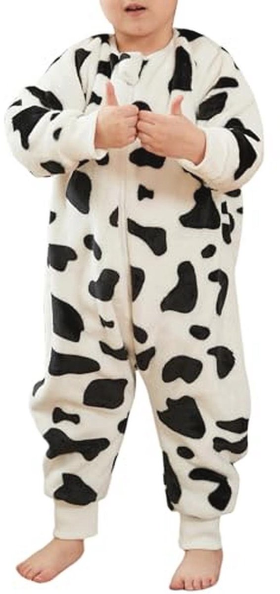 Warm flanellen baby slaapzak met voeten 3,0 TOG voor kinderen - Winter pyjama met cartoon dierenpatroon