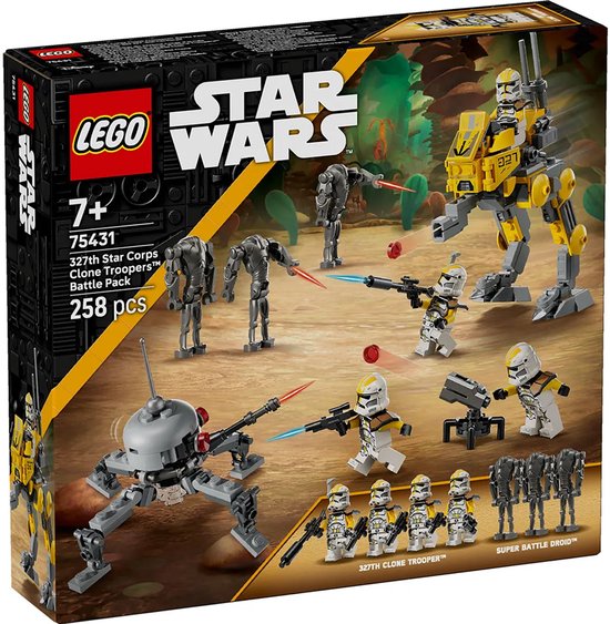 LEGO Star Wars 75431 Battle Pack avec 327th Star Corps Clone Troopers et Battle Droids.