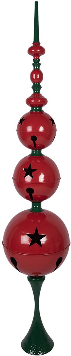 Kerstdecoratie Beeld Ø 31x179 cm Rood Groen Metaal