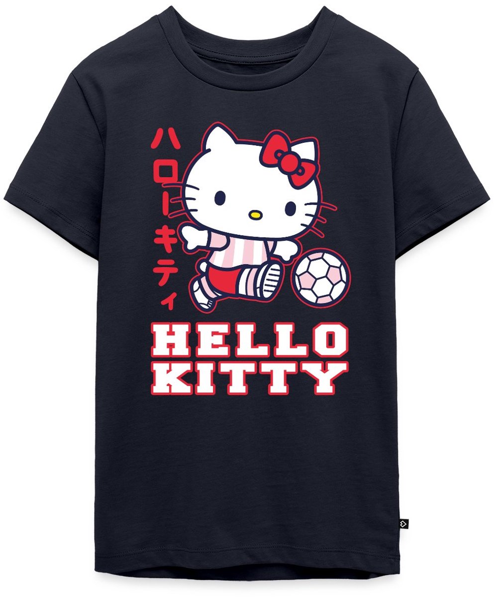 Hello Kitty Speelt Voetbal Premium T-Shirt Tiener