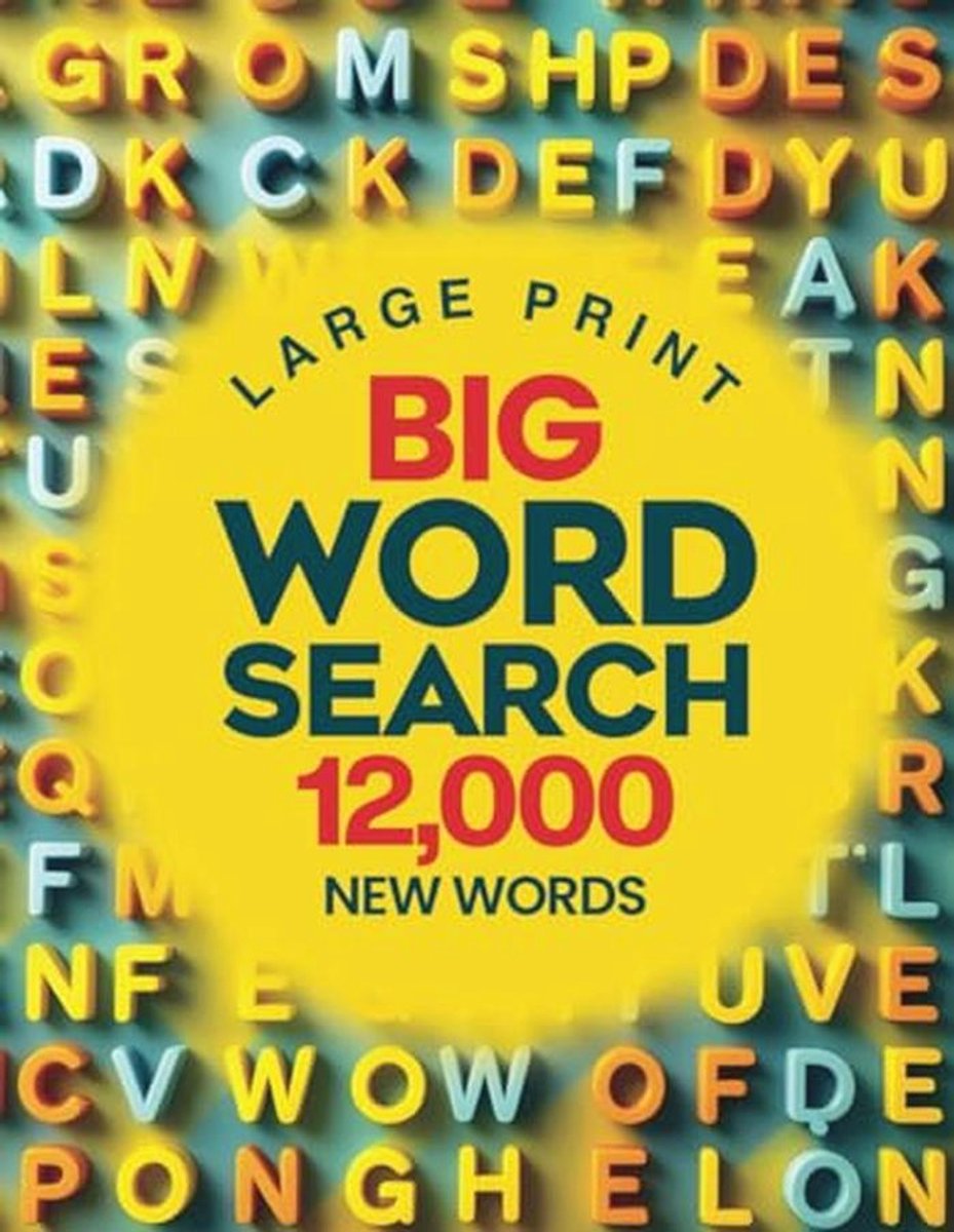 Grote Print Woordzoeker met 12000 Nieuwe Woorden - 300+ Thema Puzzels voor Volwassenen en Senioren
