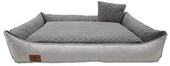 Hondenbed - hondenkussen XXL - grijs - 106×80 cm - met rand - anti slip