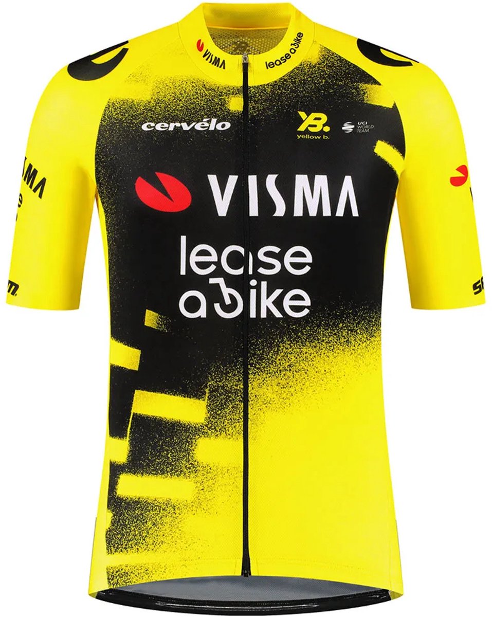 Tvl Team Visma Lease A Bike Replica Wingbeat Korte Mouw Wielertrui Geel XL Man