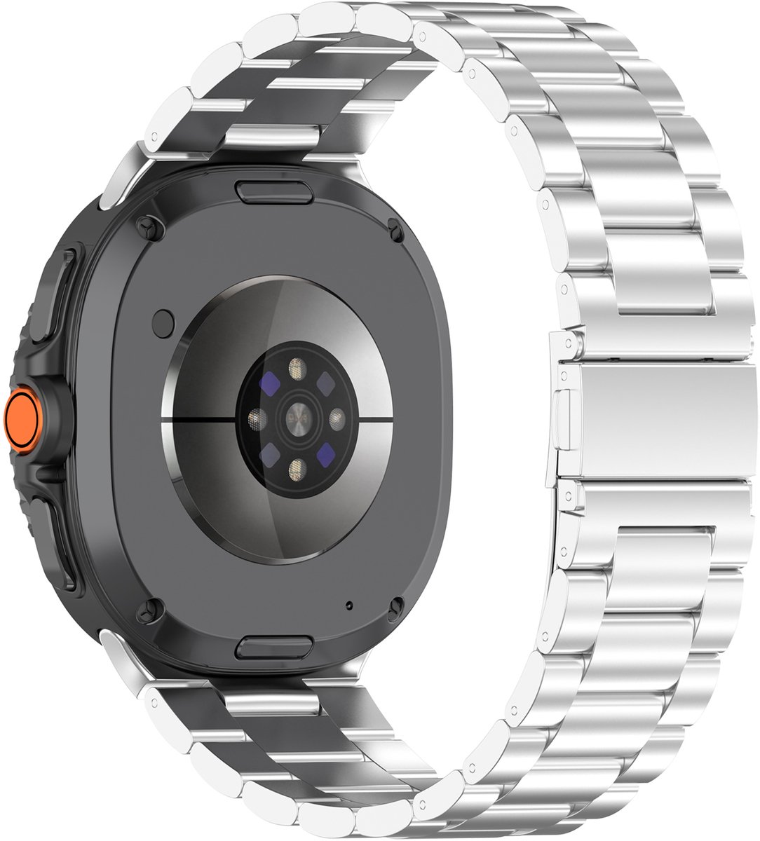 YONO Bandje geschikt voor Samsung Galaxy Watch 8 - 40/44mm - Classic - Schakel RVS - Zilver