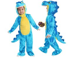 Dino T-Rex Kostuum voor Kinderen – Halloween Dinosaurus Overall