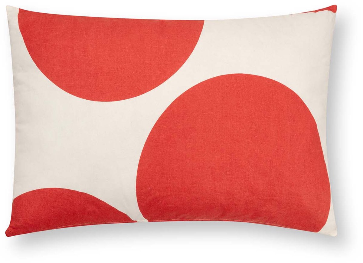 vtwonen Sierkussen - Stippen - Kussen voor de Woonkamer - Rood - 50x70cm
