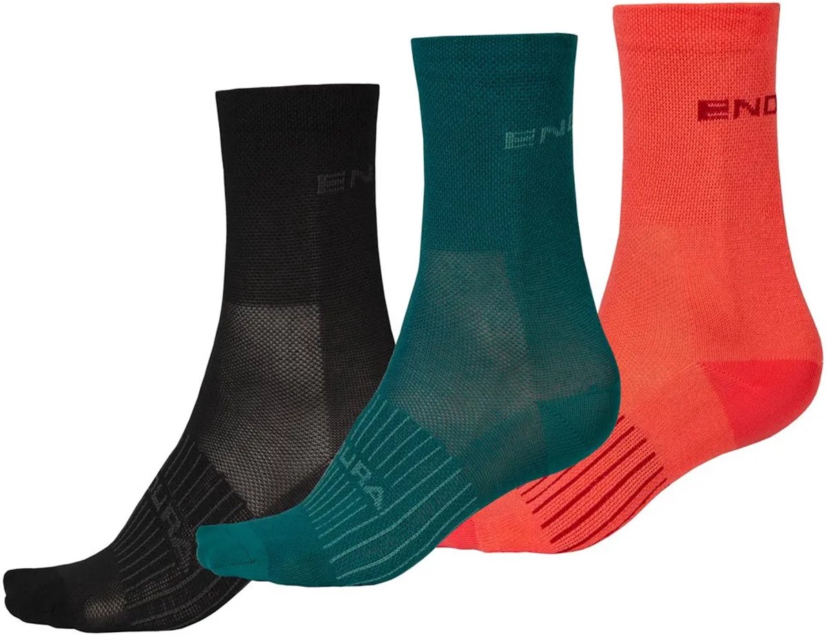 Endura Stripe Coolmax® Race Sokken 3 Paren Veelkleurig EU 37-42 Man,Vrouw