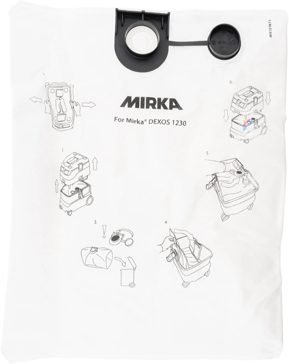 MIRKA DEXOS 1230 Fleece Stofzak - 5 stuks