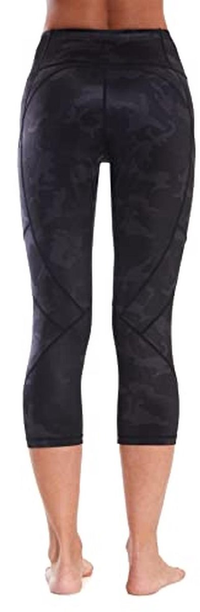 Dames 3/4-broek met hoge taille en zakken voor fitness, yoga en hardlopen — afbeelding 3