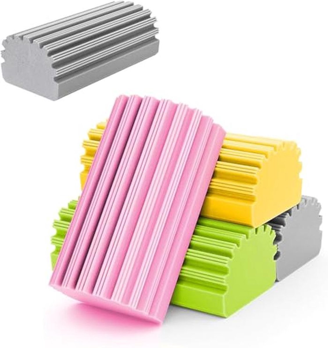 Herbruikbare Damp Duster Spons - 5 Stuks, 4 Kleuren - Ideaal voor Zorgvuldige Schoonmaak