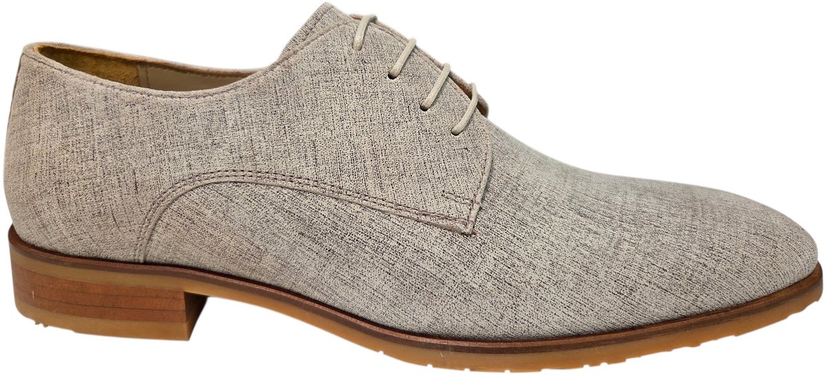 Melik Julietta Lino Suede Geklede Veterschoenen Beige Suede Heren - Beige - 42