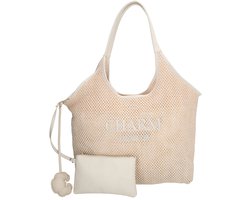 Charm London Shoreditch Shopper - Rietlook - Schoudertas - Strand - Zomer - Dames - Tote Bag - Dames Tas - Crème