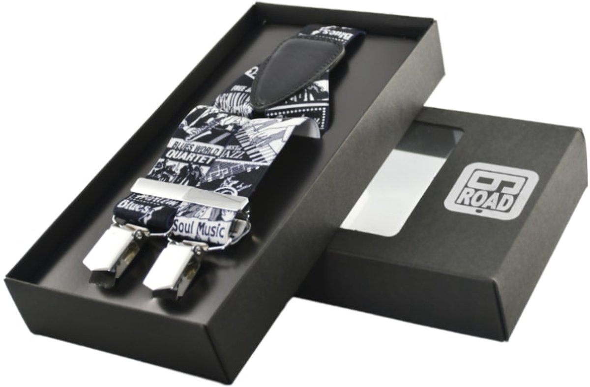 Six Road Bretels Music print Zwart 856050