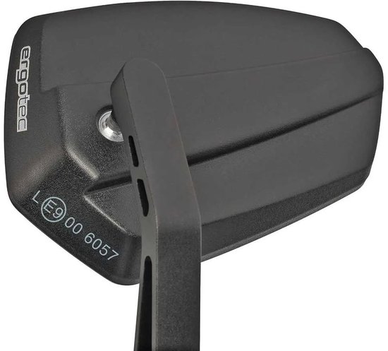 Spiegel Ergotec M-77 korte arm 120 x 80-55 mm aluminium - zwart gezandstraald (K approved) van Humpert — afbeelding 3