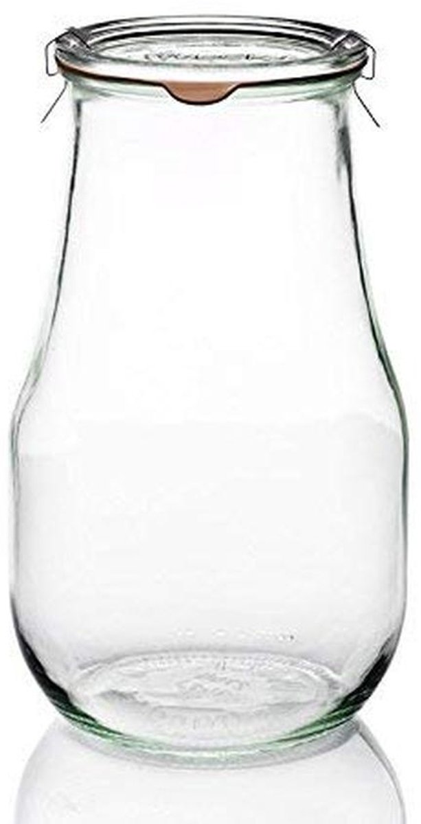Weckpot met ronde rand - 2700 ml transparant glas