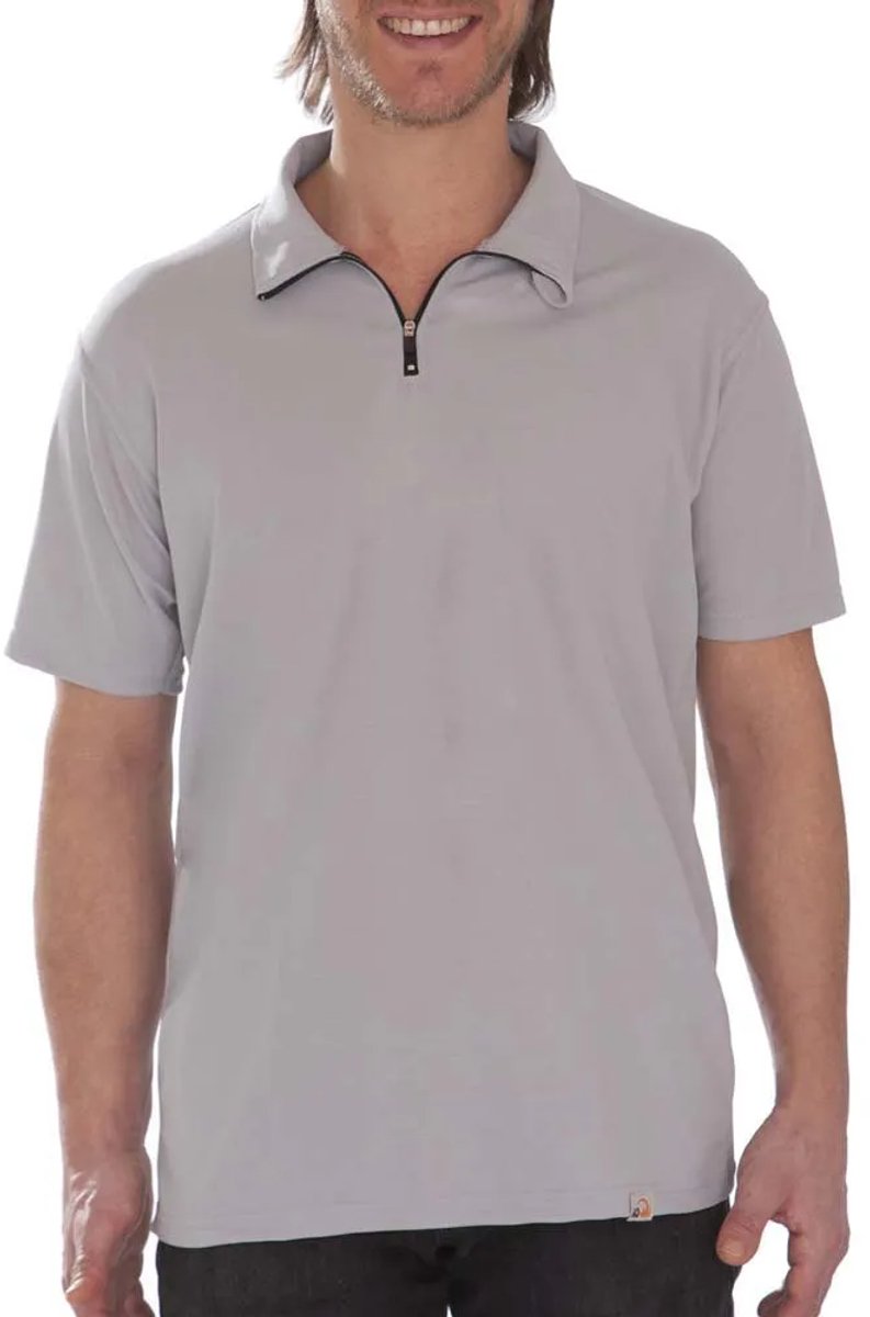 Iq-uv Uv Pro Zip Up T-shirt Met Korte Mouwen En Halve Rits Grijs L Man