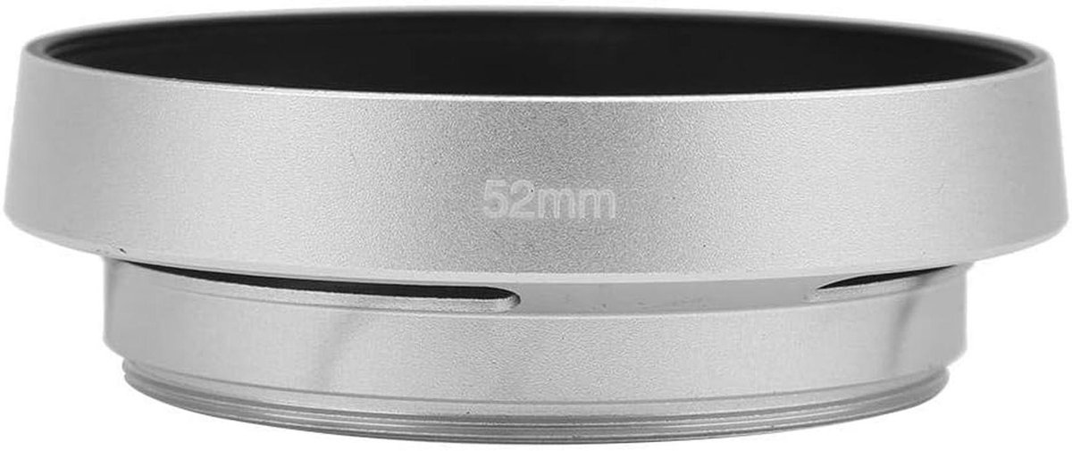 Draagbare Universele Aluminium Camera Zonnekap 52 MM - Schuine Lens Schaduwbescherming