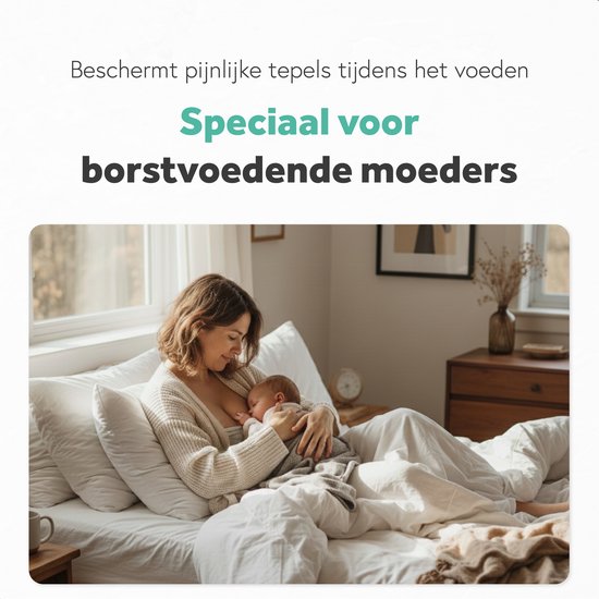 Qwali Organic Tepelhoedje voor borstvoeding - Maat S - BPA vrij - Tepel beschermer - Transparant - Incl. opbergbakje - 2 stuks van Merkloos — afbeelding 2