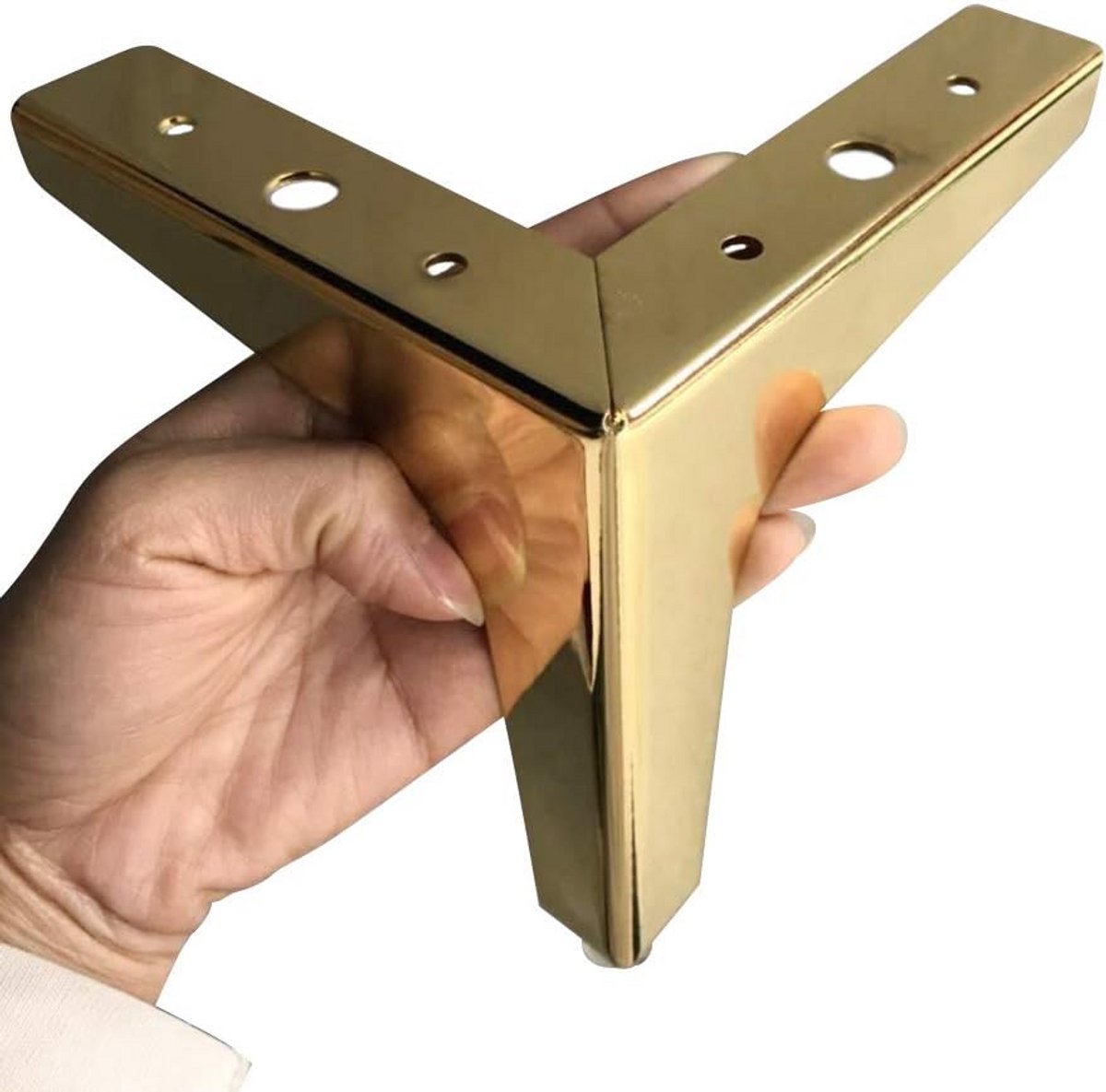 Metalen Sofa Benen - Vervangende Meubelpootjes voor Zware Meubels - Set van 4, 6 inch - Gouden Driehoek Kast Voeten