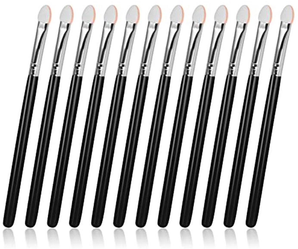 Set van 12 Dubbelzijdige Oogschaduw Applicators met Spons voor Vrouwen