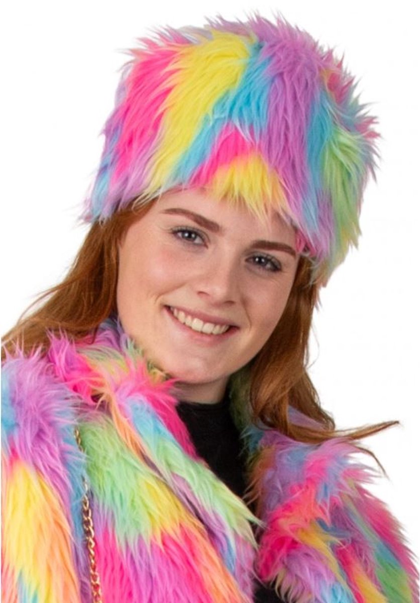 Bontmuts pluche Pastel