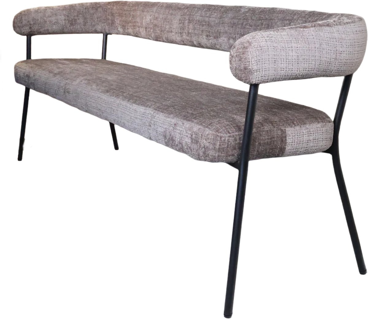 Eetkamerbank 160cm Meggie taupe chenille eetbank