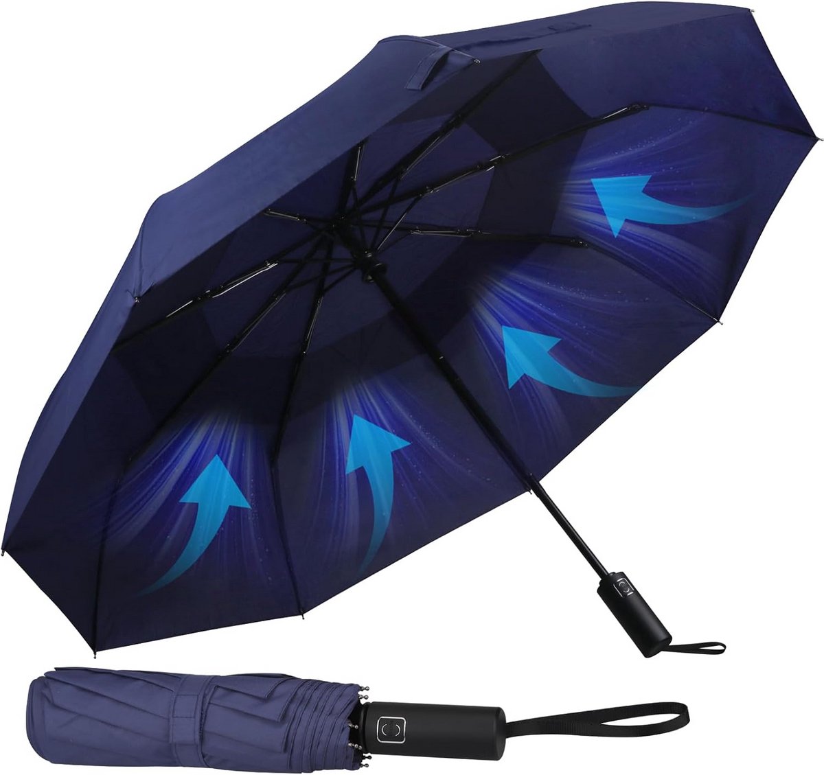 Compacte Automatische Reusable Paraplu - Winddicht en Stormbestendig