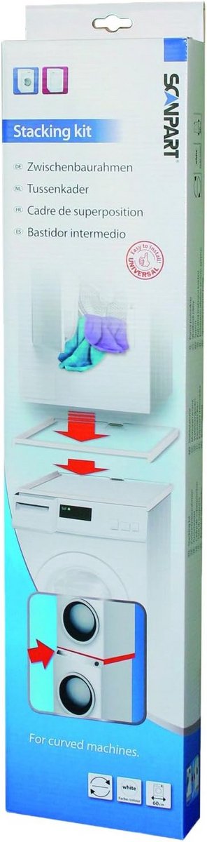 Tussenbouwframe Wasmachine en Droger Stapelkit voor 60cm Apparaten