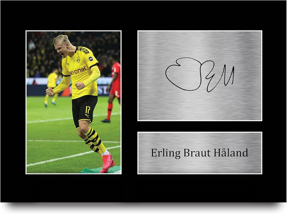 Gedrukte Gesigneerde Voetbalfoto A4 voor Voetbalfans