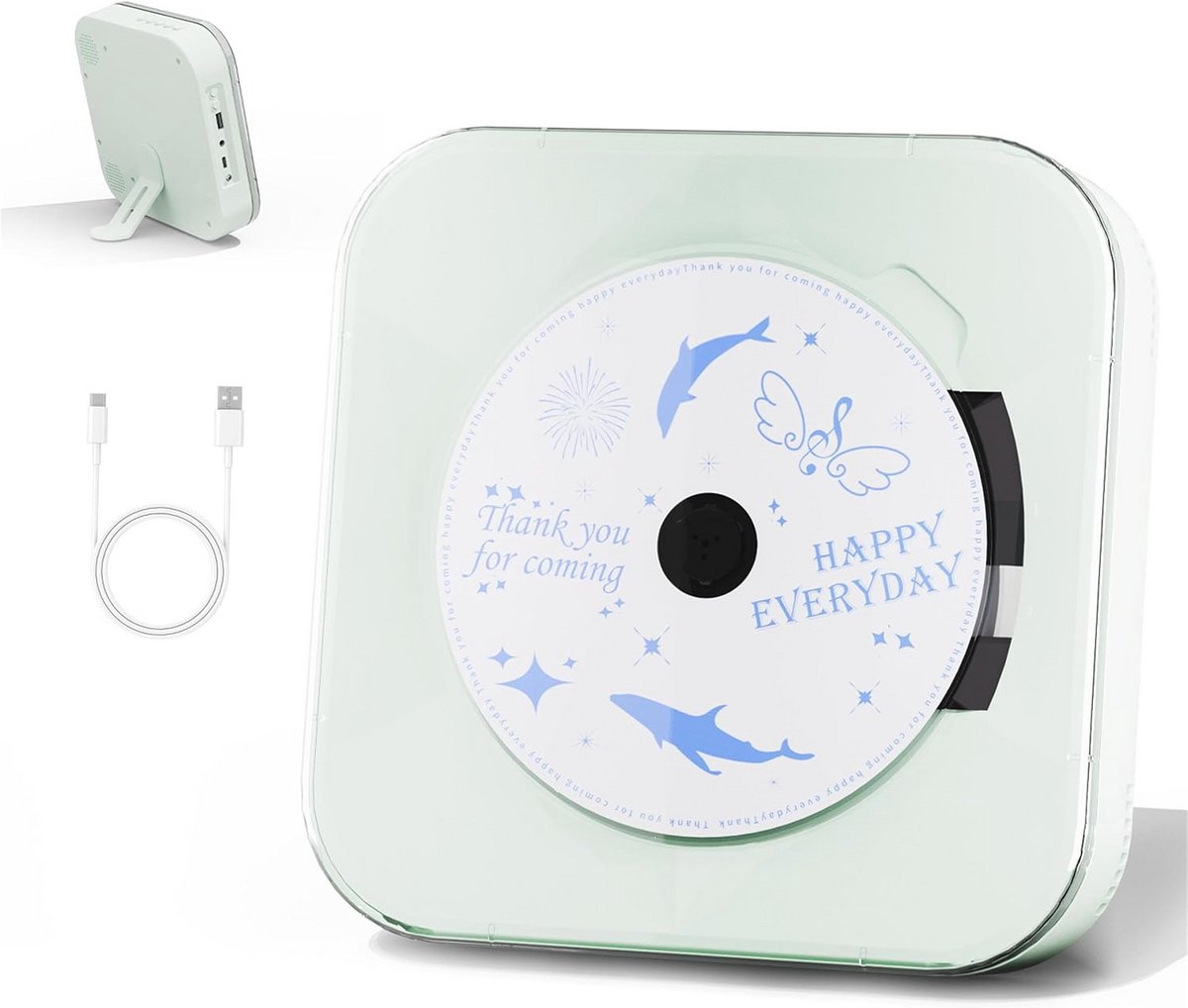 Draagbare CD-speler met Bluetooth, USB en Ingebouwde Accu - Hifi Geluid