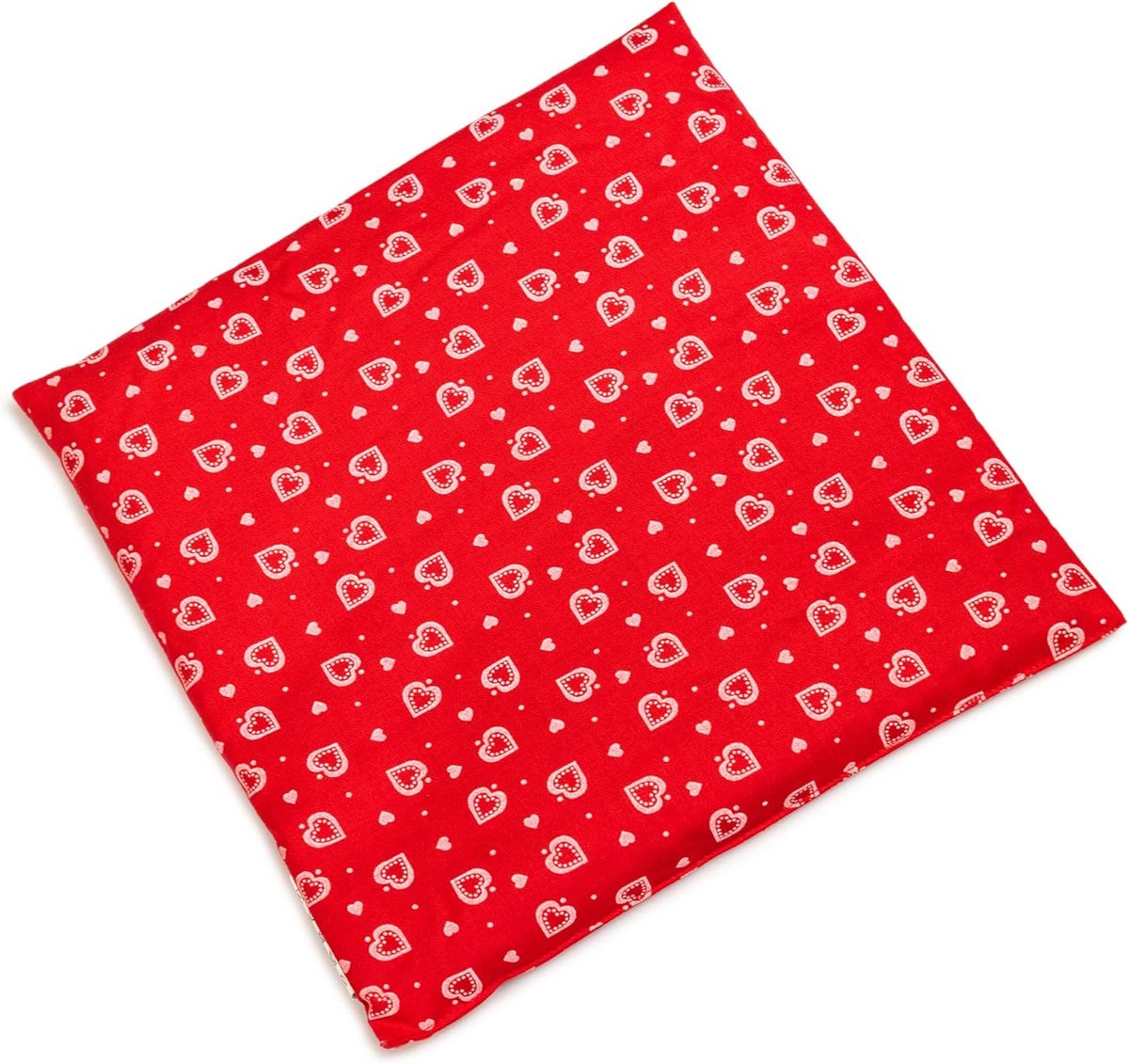 Druivenpitkussen 24x24 cm Hartvormig Rood Warmtekussen & Koudekompres