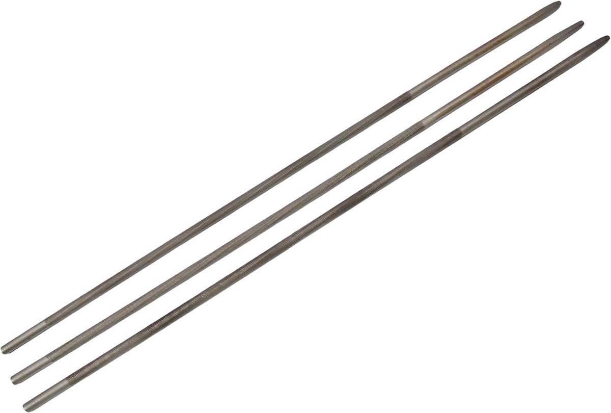 3-Pack Ronde Vijlen 4mm voor Kettingzaagkettingen 1/4" en 3/8"