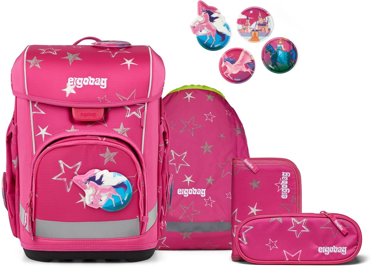 ergobag schooltas Cubo Light Set 5-delig SternzauBär roze