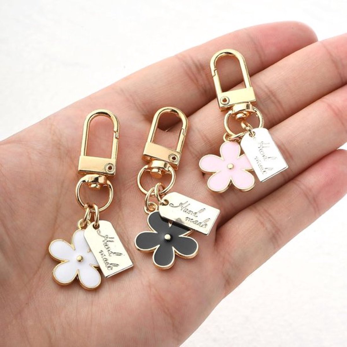 Sleutelhangers voor vrouwen - 3 stuks schattige bloemen design