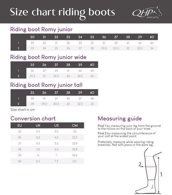 Botte d'équitation QHP Romy Junior High