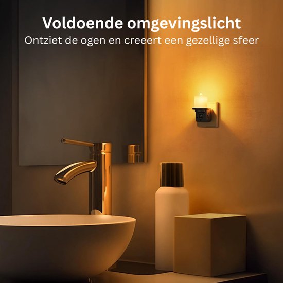 ZRSS® Stopcontact Lampje - Stekkerlamp Instelbare Helderheid - Stekker Lamp - Met Schemeringssensor - 2 Stuks van Merkloos — afbeelding 4