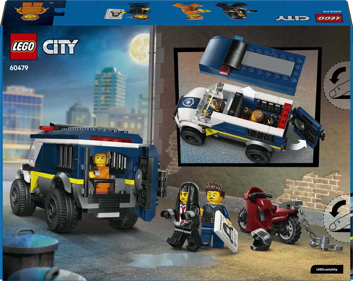 LEGO City - Politie Gevangenentransport Bouwpakket met Rollenspellen Speelgoed voor Kinderen - 60479 – foto 6