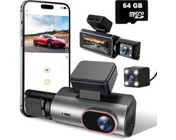 Tech Essentials A100 Dashcam - 1080P - Wifi - SD Kaart 64...