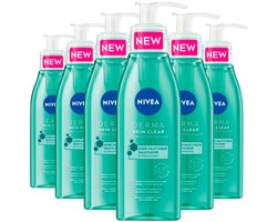 NIVEA Derma Skin Clear Reinigingsgel - 6 x 150 ml - Voordeelverpakking
