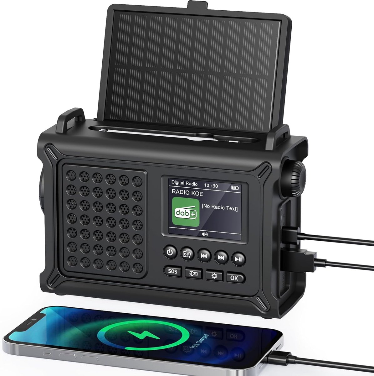 Noodradio - Noodpakket Oorlog - Draagbare Radio - Powerbank Zonneenergie - Transistor Radio