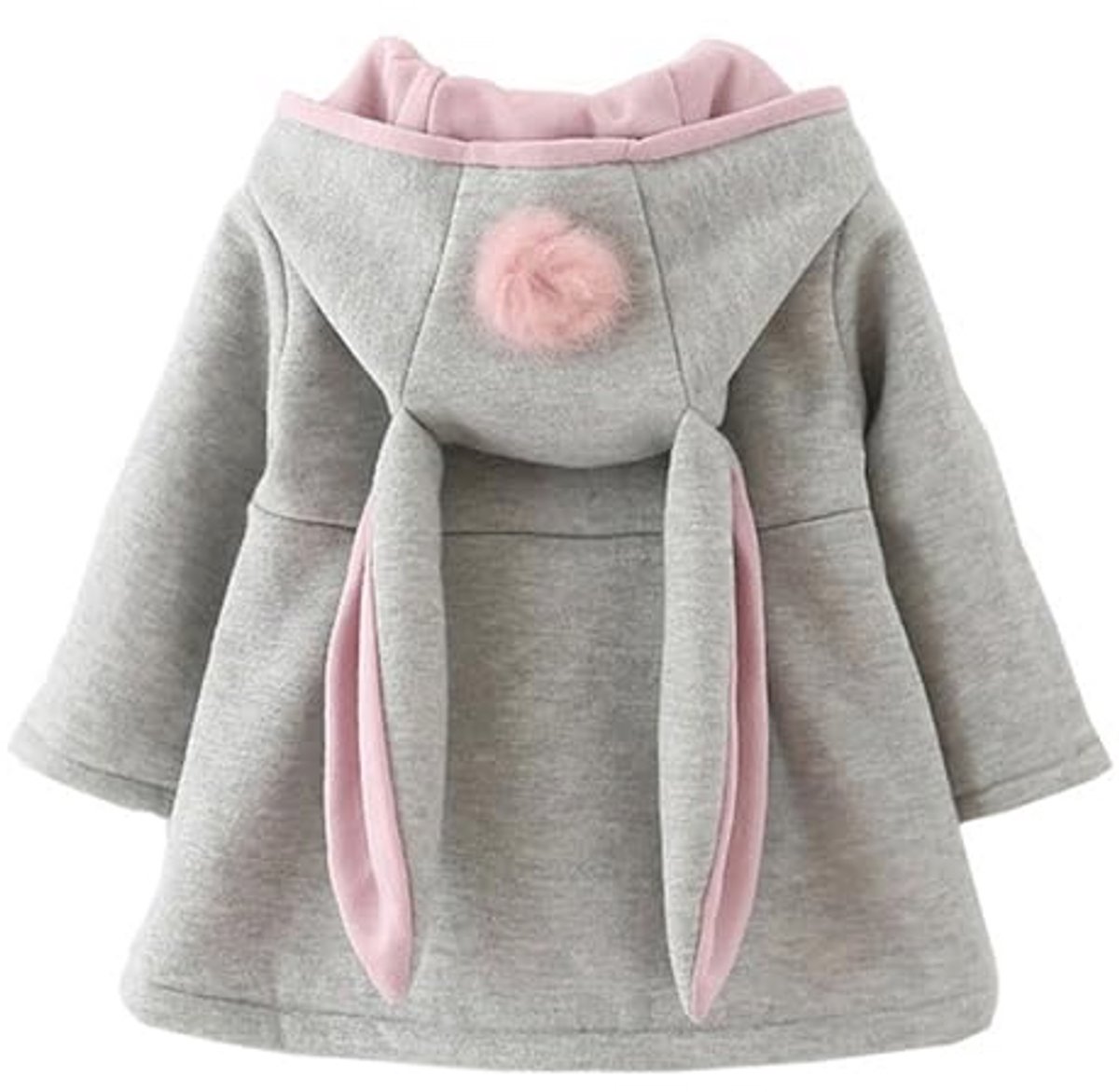 Hooded Konijnenoren Peuter Jas voor Meisjes - Warme Herfst en Winter Bovenkleding