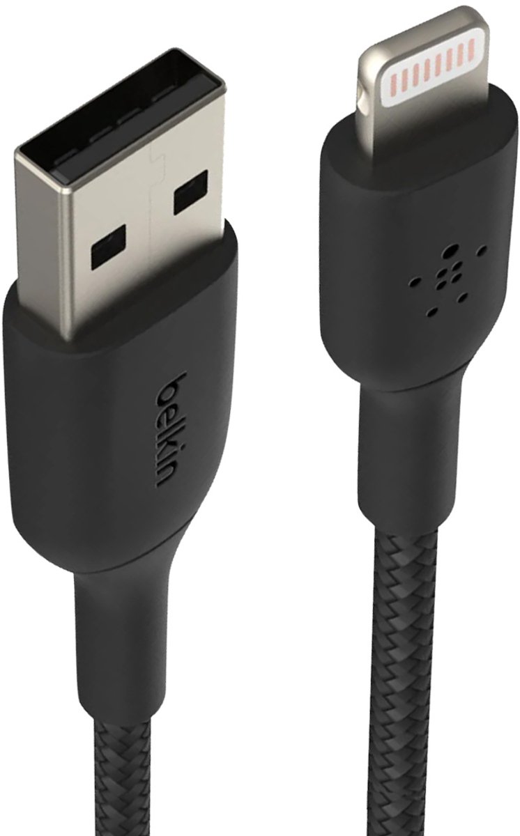 Belkin Braided iPhone Lightning naar USB kabel - 1m - Zwart