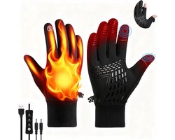 Handschoenen - Verwarmde handschoenen - Warme handschoenen - USB Verwarmde Handschoenen - Winter Warme Handschoenen - Verwarmde handschoenen met 3 temperaturen - Verwarmd touchscreen - Skiën - Fietsen - Autorijden - Werk - Wintercadeau-ideeën