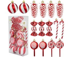 Top 10 decoraties voor in huis 2026: Kerstdecoratieset met 15 hangende versieringen