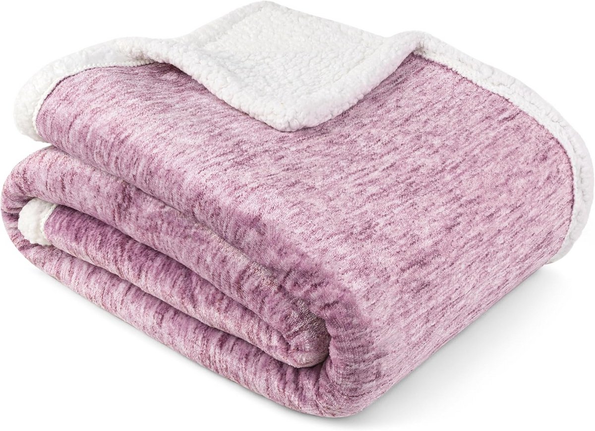 Zachte en Warme Sherpa Deken voor Bank - Dubbelzijdige Stof, Decoratieve Thuisaccessoires, Perfect voor Mannen en Vrouwen, 50 x 60