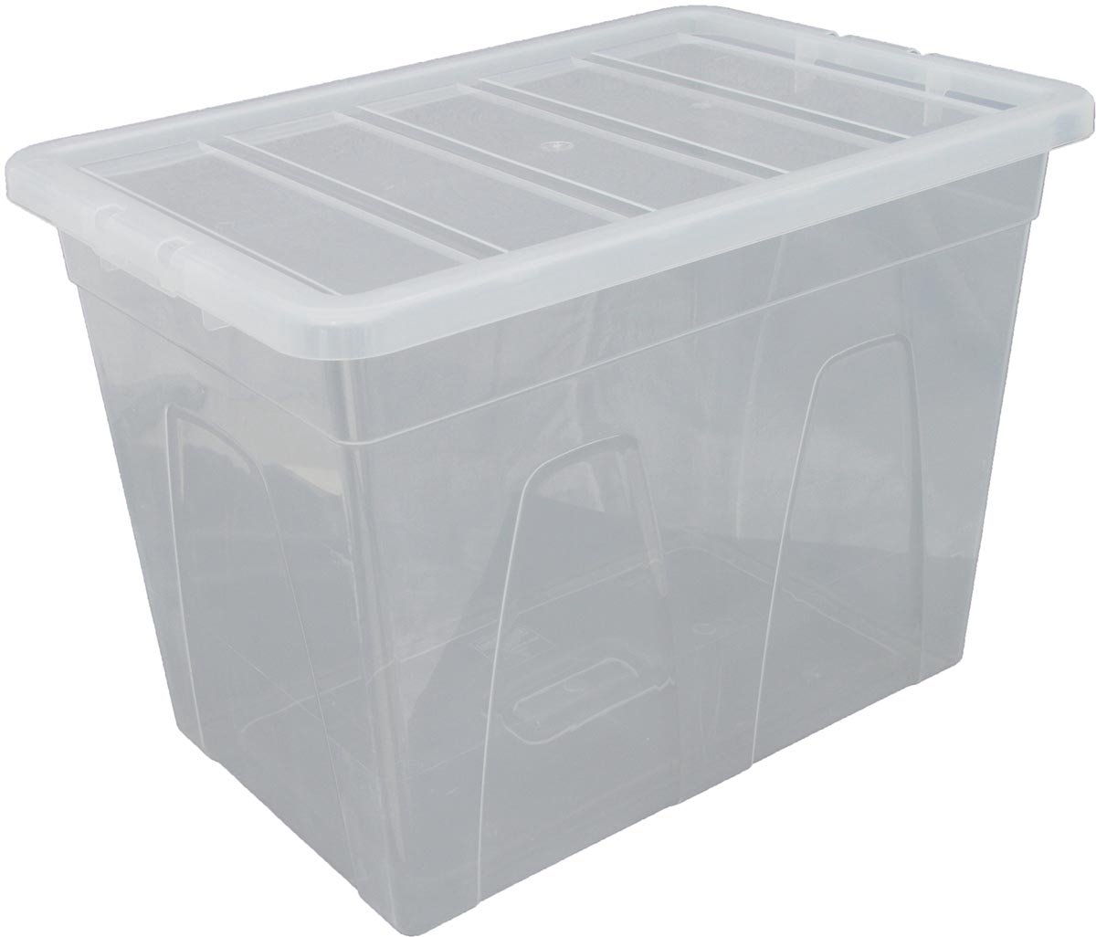 Whitefurze Spacemaster opbergdoos 64 liter | pak van 3 stuks | transparant